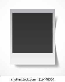 Retro blank photography with a black place for your image in a photo album page. EPS10 vector