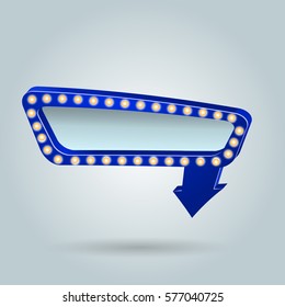 Retro blue arrow light eps 10 vector