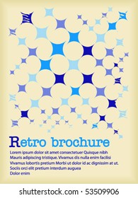 Retro blue brochure