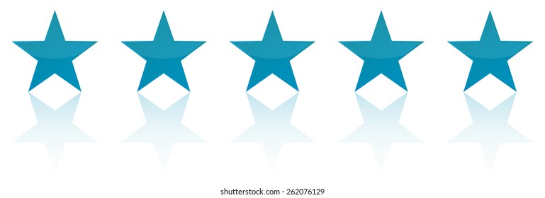Retro Blue Five Star Product Quality Rating
