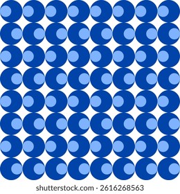 retro blue polka dots circle layers dot background for backdrop and wallpaper template. repeat seamless style design for fabric printing