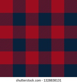 Retro blue and red Lumberjack plaid seamless pattern.Texture from rhombus/squares for-plaid,tablecloths, clothes, shirts, dresses, paper, bedding, blankets and other textile products.