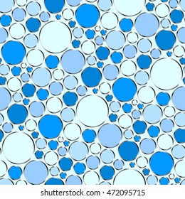 Retro blue seamless circle background