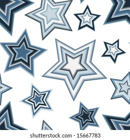 Retro blue seamless pentagram background