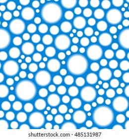 Retro blue seamless texture pattern with round holes