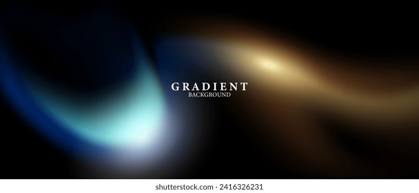 Retro blur gradient background with grain texture. Vector illustration