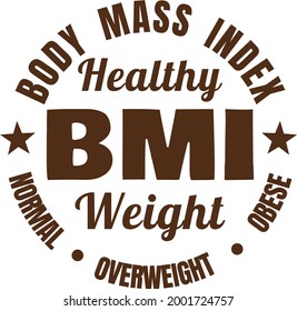 Retro BMI Body Mass Index Label