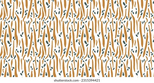 Retro, Boho, Abstract art background vector. Creative Hand drawn various shapes and doodle object for kid, abstract wall art for home decor,earth tone, colorful wallpaper,print, pattern, fabric design