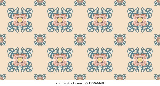 Retro, Boho, Abstract art background vector. Creative Hand drawn various shapes and doodle object for kid, abstract wall art for home decor,earth tone, colorful wallpaper,print, pattern, fabric design