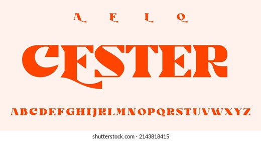 Retro Bold alphabet with alternate vector