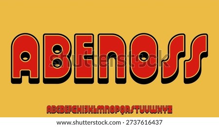 Retro Bold Display Font with 3D Shadow Effect
