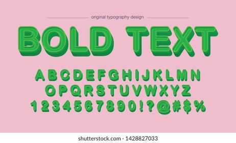 Retro Bold Green Artistic Font
