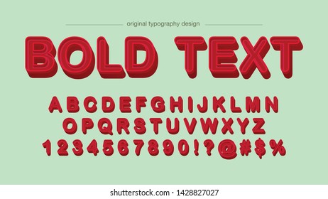 Retro Bold Red Artistic Font