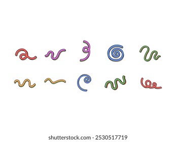 Retro Bold Shape Element Set 
