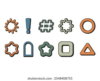 Conjunto de Elementos de Formas de Negrito Retroativo