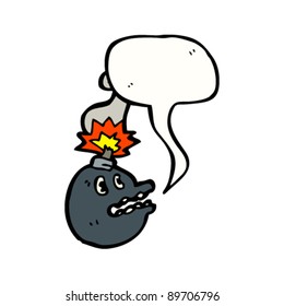 Cartoon-Charakter der Retrobombe