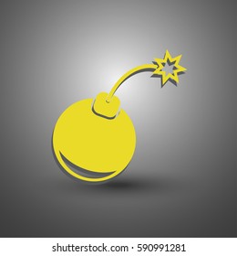 retro bomb vector icon