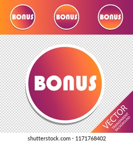Retro Bonus Buttons - Colorful Vector Illustration - Isolated On Transparent Background