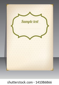 Retro book cover design with dark background