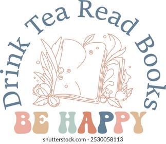 Retro Book Lover EPS Bundle
