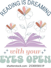 Retro Book Lover EPS Pacote