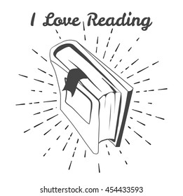 Retro Book, netbook.Vector illustration.
