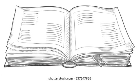 Retro Book. Vector Of Isolated Old  Book At Engraving Style.