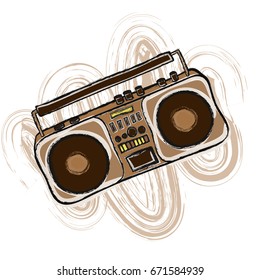 retro boombox