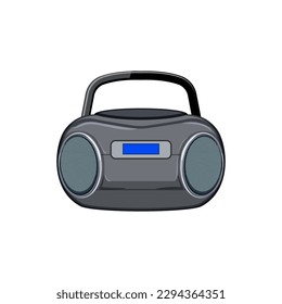 retro boombox audio cartoon. old vintage, radio stereo retro boombox audio sign. isolated symbol vector illustration