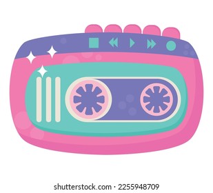 retro boombox design over white