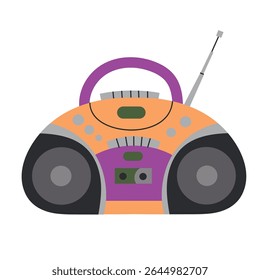 Retro Boombox icon clipart avatar logotype isolated illustration