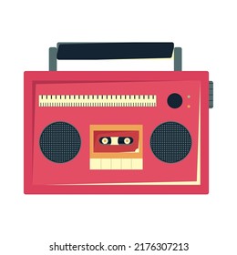 retro boombox icon on white background