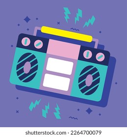 retro boombox radio nostalgic icon