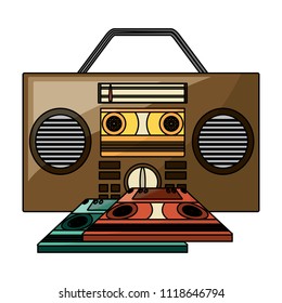 Retro boombox stereo design