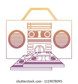 Retro boombox stereo design