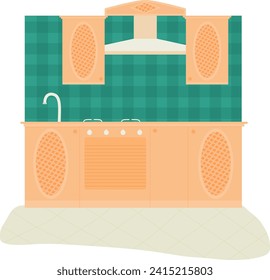 Retro boombox vector illustration on a white background. Cartoon style portable stereo, music, audio theme.