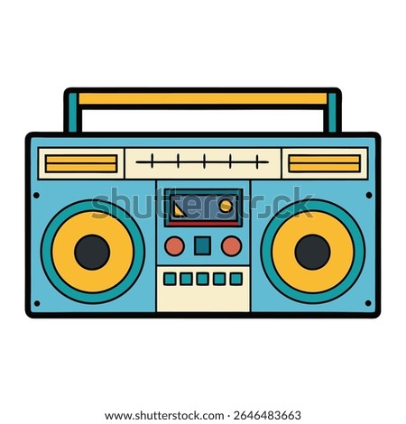 A retro boombox is a vintage portable stereo with dual speakers, cassette deck, and radio, known for bold design, big sound, and street culture vibes of the '80s.
