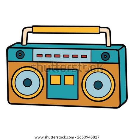 A retro boombox is a vintage portable stereo with dual speakers, cassette deck, and radio, known for bold design, big sound, and street culture vibes of the '80s.
