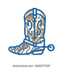 retro boot doodle icon sketch vector. retro boot sign. isolated symbol illustration