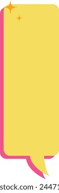 Retro Border Text Box on White Background. Vector Illustration.