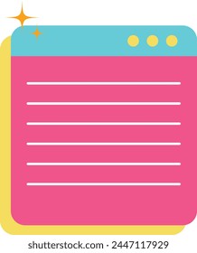 Retro Border Text Box on White Background. Vector Illustration.