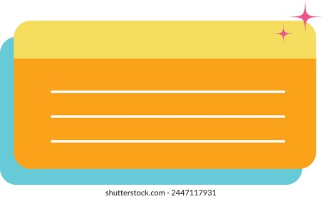 Retro Border Text Box on White Background. Vector Illustration.