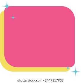 Retro Border Text Box on White Background. Vector Illustration.