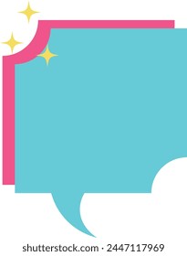 Retro Border Text Box on White Background. Vector Illustration.