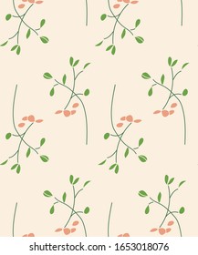florales botánicos retro patrón vectorial sin fisuras. inspirado en el vintage