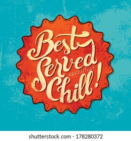 Retro bottle cap Poster Design  - Vintage bottle cap