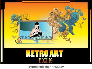 retro boxer illustration