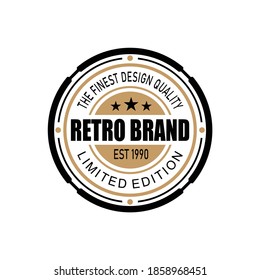 Retro Brand Emblem Vector Set Design Limited Edition Sale Shop 