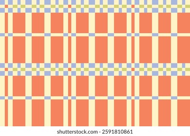 Retro bright colored checkered and stripes seamless pattern design vector