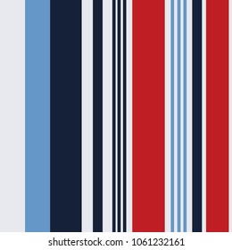 Retro Bright Colorful seamless stripes pattern. Abstract vector background. Stylish colors. Maritime theme.